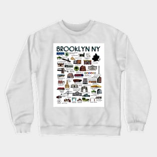 Brooklyn NY Map Crewneck Sweatshirt